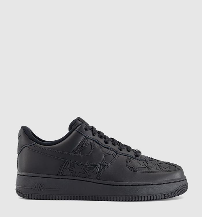 Nike Air Force 1 07 Trainers Black Black Metallic Silver