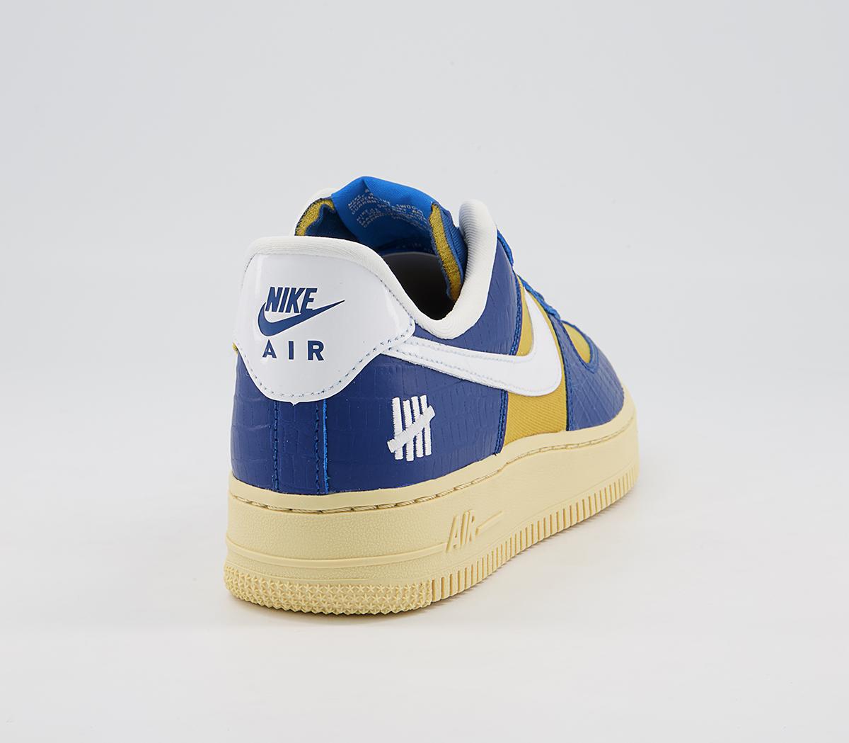 Nike Air Force 1 07 Trainers Nike Air Force 1 07 Trainers Court Blue White Goldtone Lemon Drop