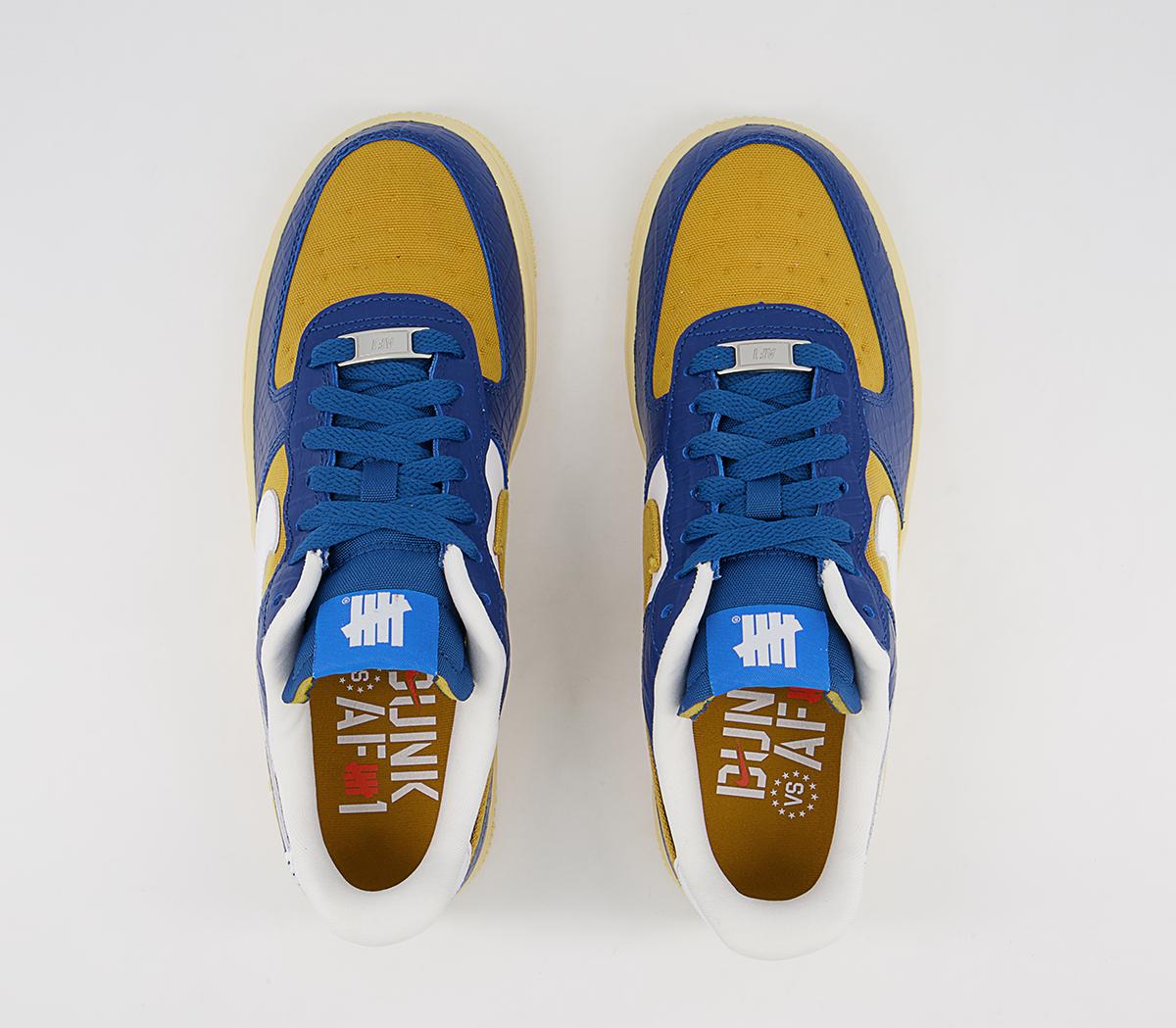 Nike Air Force 1 07 Trainers Nike Air Force 1 07 Trainers Court Blue White Goldtone Lemon Drop