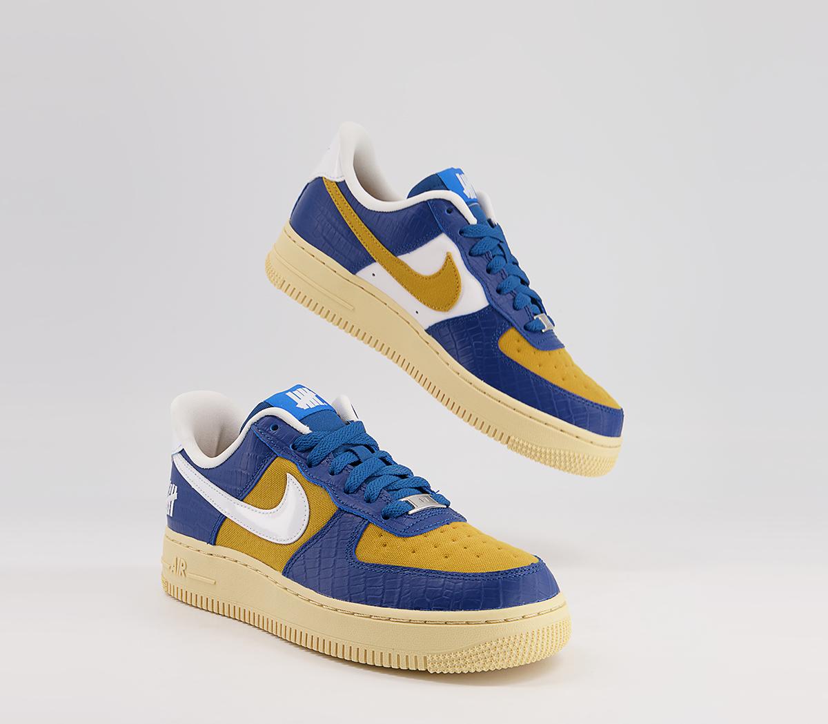 Nike Air Force 1 07 Trainers Nike Air Force 1 07 Trainers Court Blue White Goldtone Lemon Drop