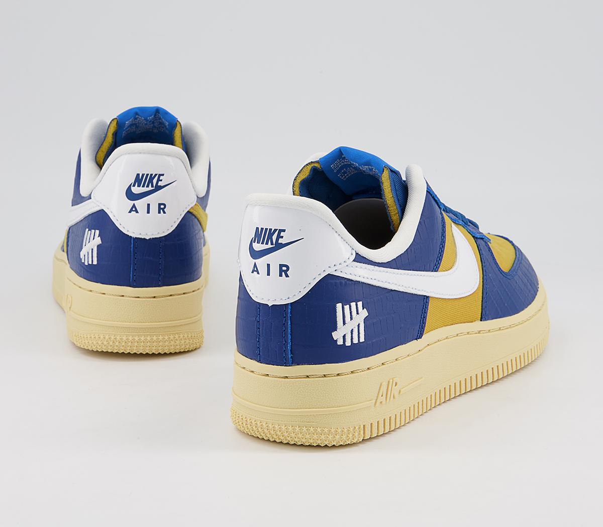 Nike Air Force 1 07 Trainers Nike Air Force 1 07 Trainers Court Blue White Goldtone Lemon Drop