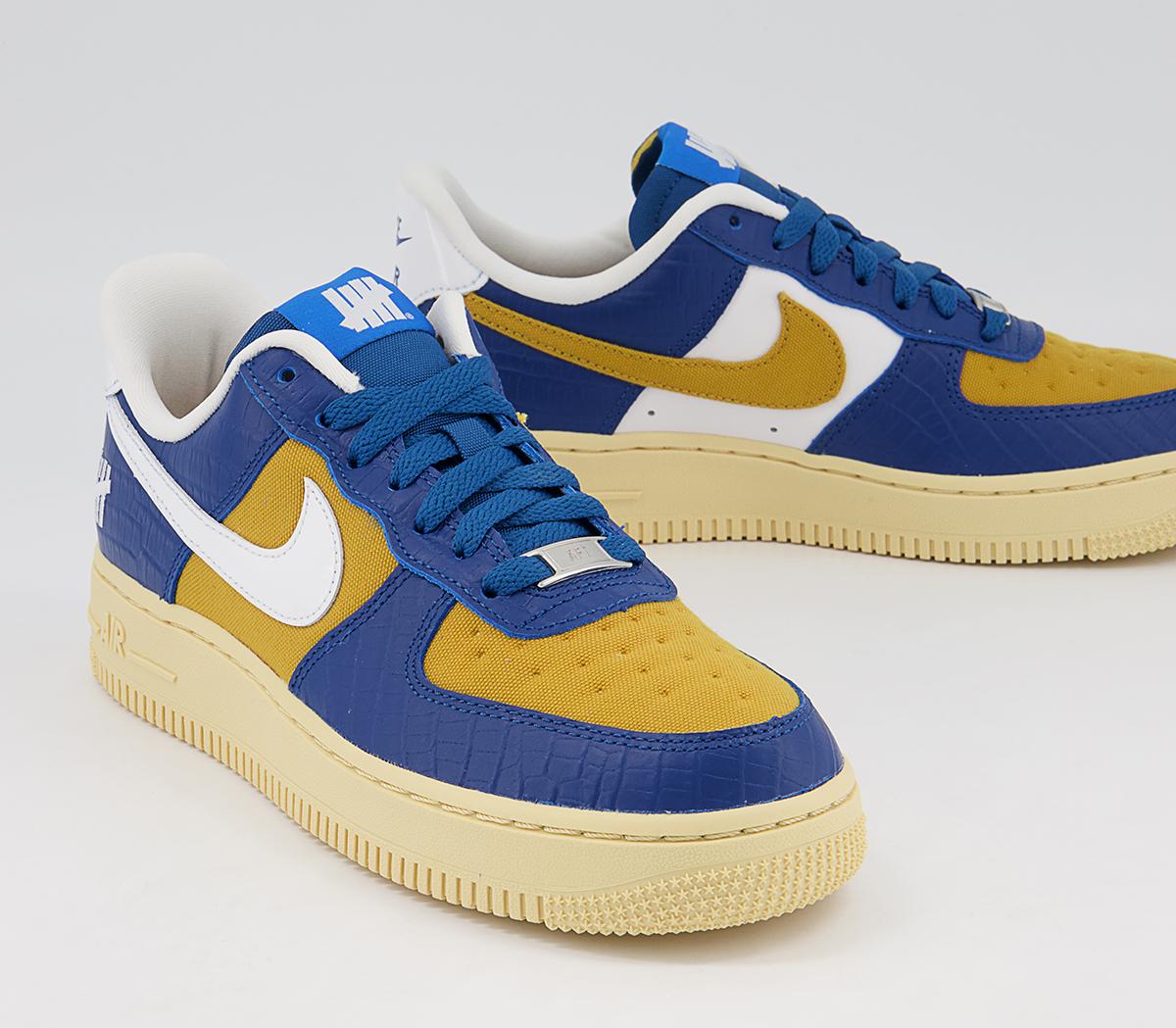 Nike Air Force 1 07 Trainers Nike Air Force 1 07 Trainers Court Blue White Goldtone Lemon Drop