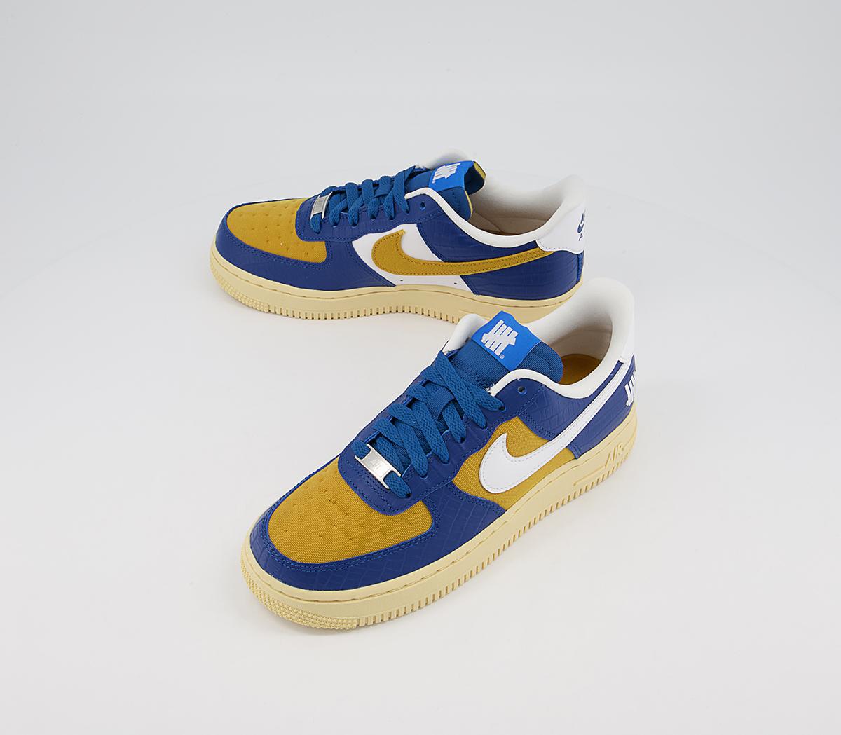 Nike Air Force 1 07 Trainers Nike Air Force 1 07 Trainers Court Blue White Goldtone Lemon Drop