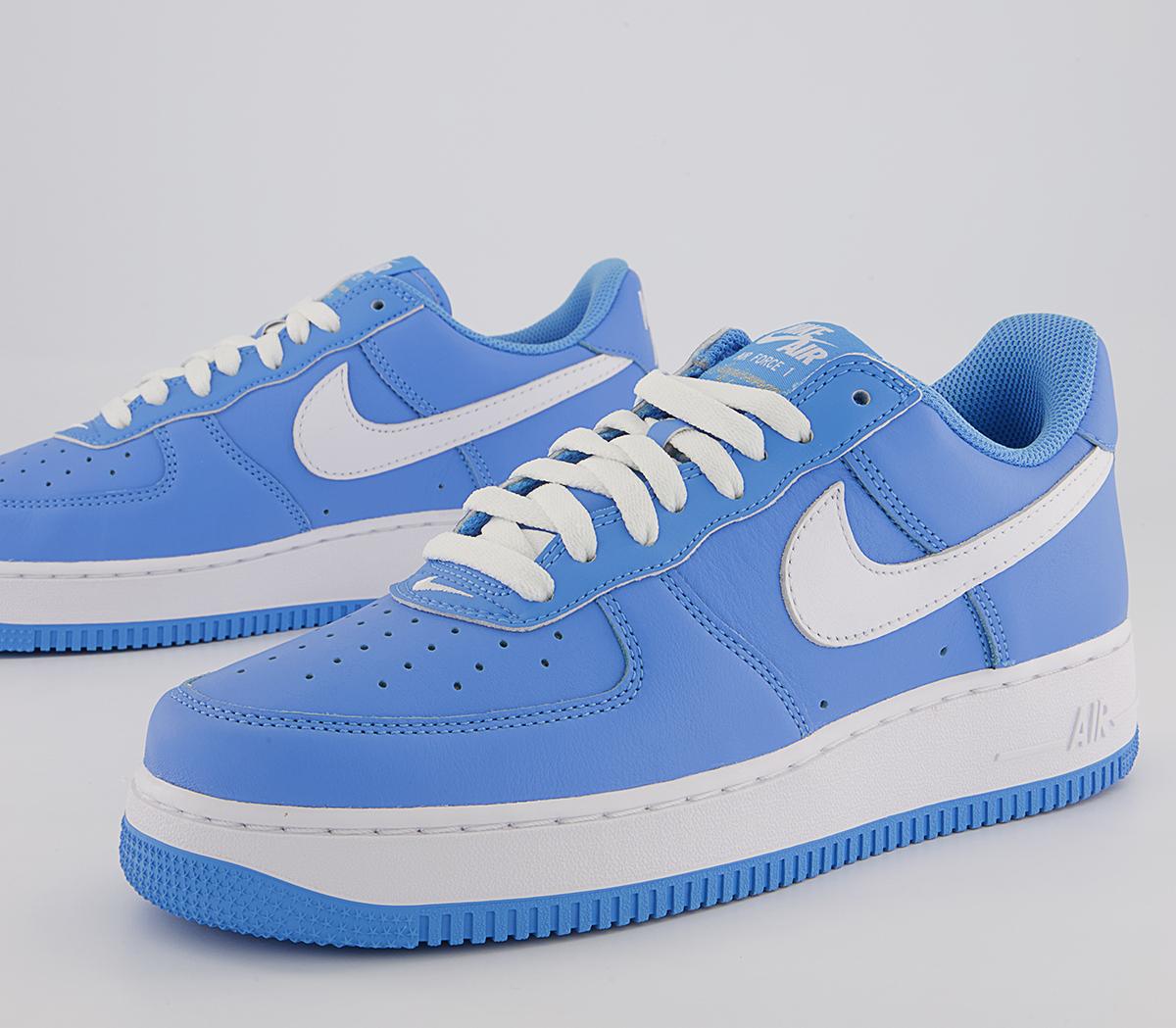 NikeAir Force 1 07 TrainersUniv Blue White Metallic Gold