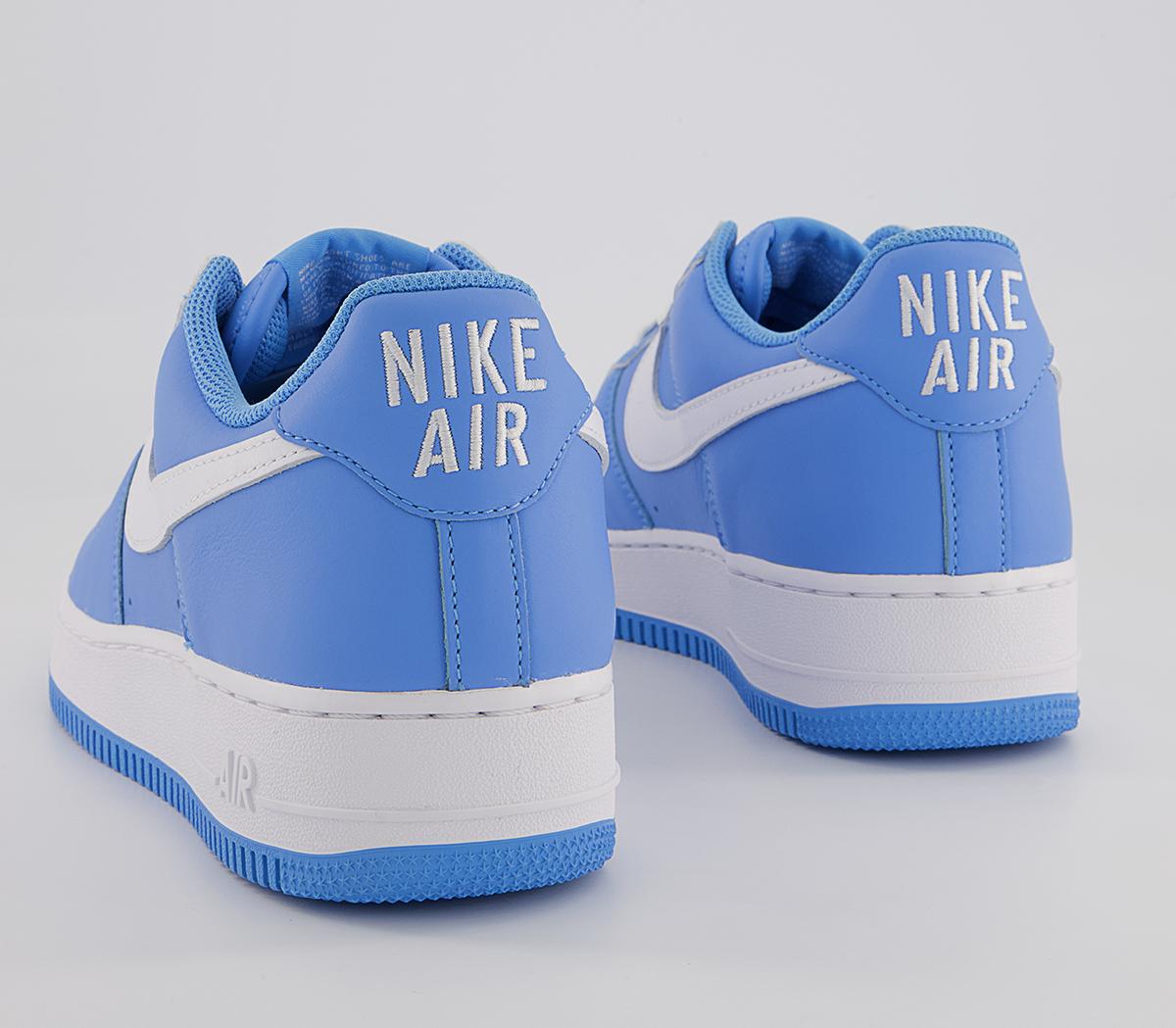NikeAir Force 1 07 TrainersUniv Blue White Metallic Gold