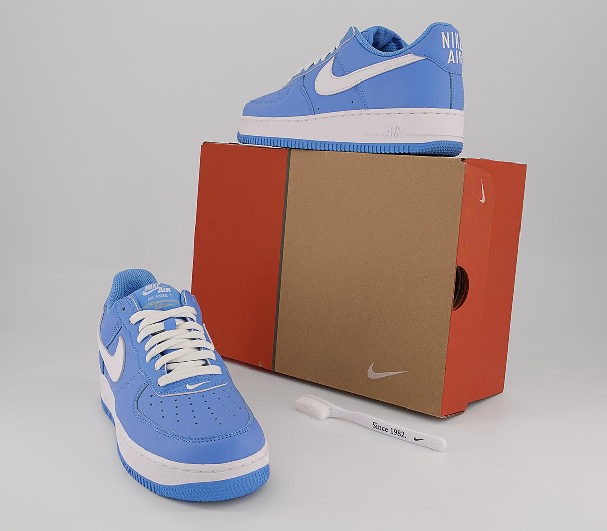 NikeAir Force 1 07 TrainersUniv Blue White Metallic Gold