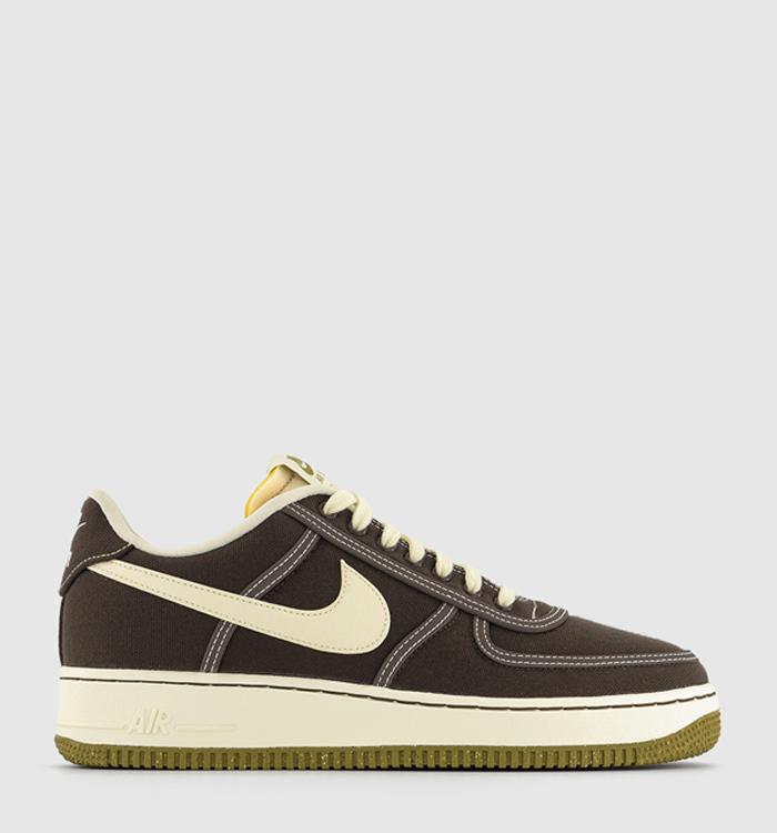 Nike Air Force 1 07 Trainers Baroque Brown Coconut Milk Pacific Moss