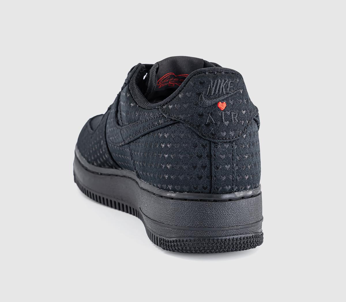 NikeAir Force 1 07 TrainersBlack Black University Red