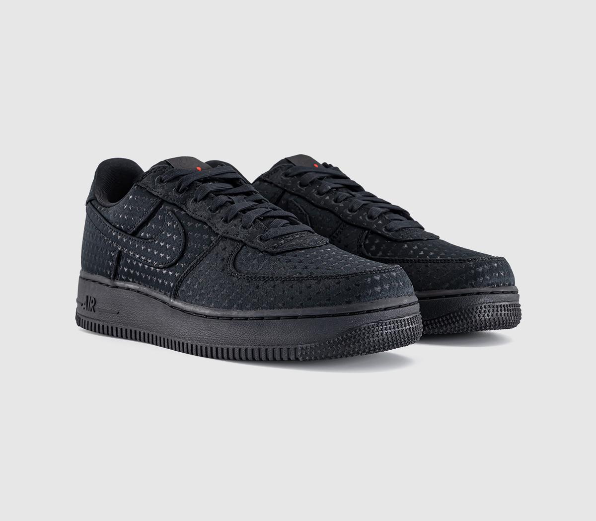 NikeAir Force 1 07 TrainersBlack Black University Red