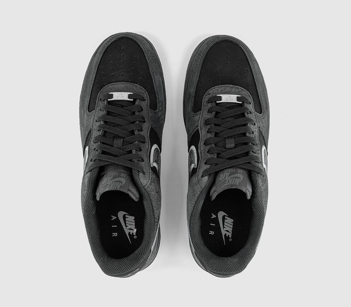Nike Air Force 1 07 Trainers Black Dark Smoke Grey Smoke Grey