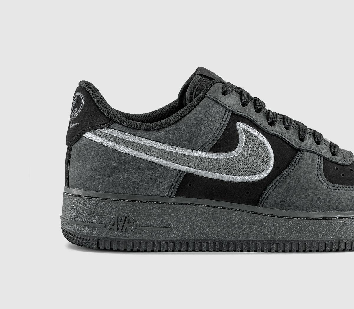Nike Air Force 1 グレー ブラック 37 Nike Air Force 1 07 Trainers Black Dark Smoke Grey Smoke Grey