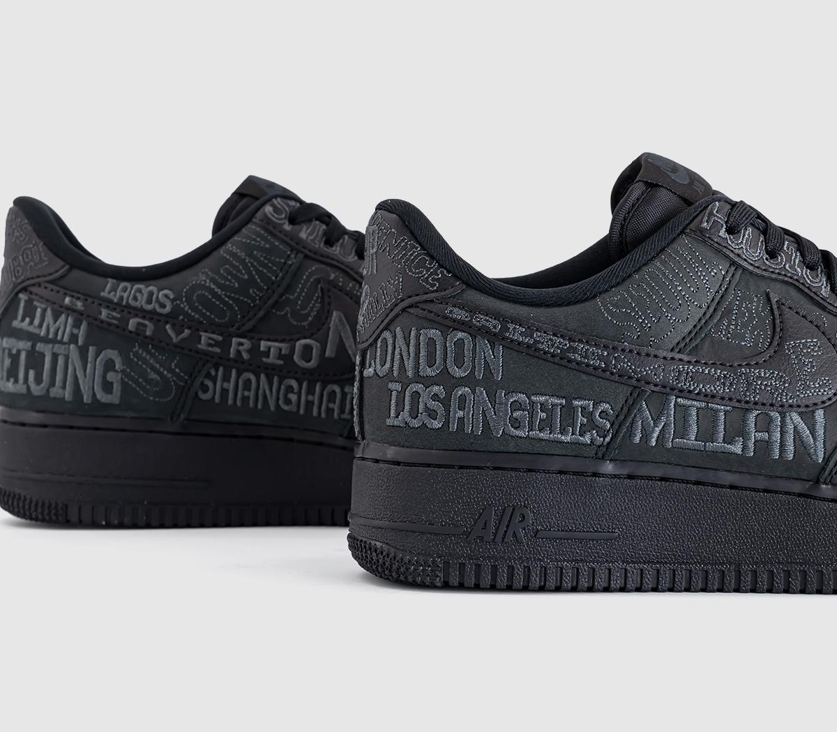 NikeAir Force 1 07 TrainersBlack Black Anthracite Bold