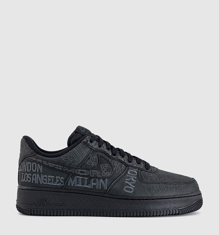 Nike Air Force 1 07 Trainers Black Black Anthracite Bold