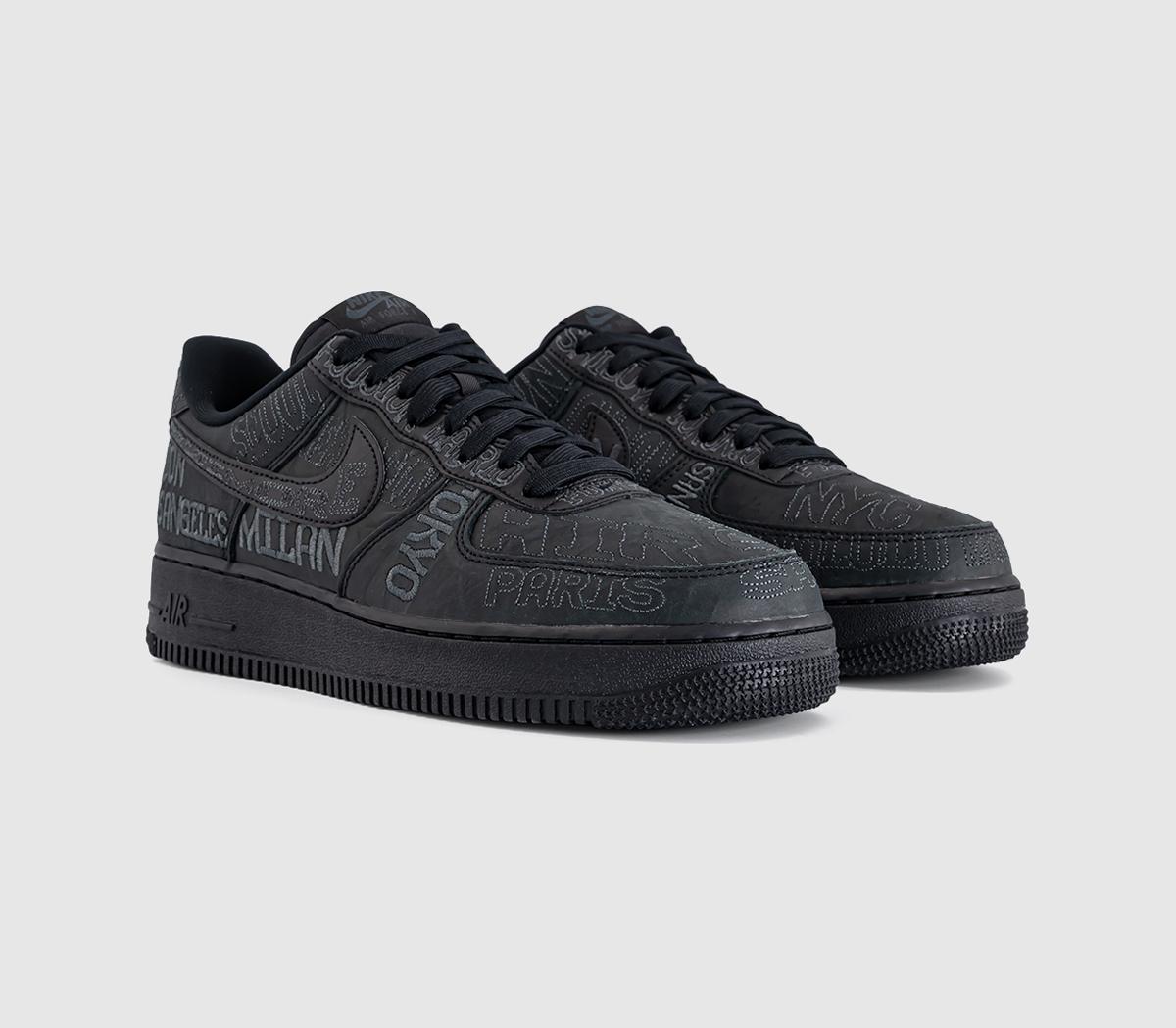 NikeAir Force 1 07 TrainersBlack Black Anthracite Bold