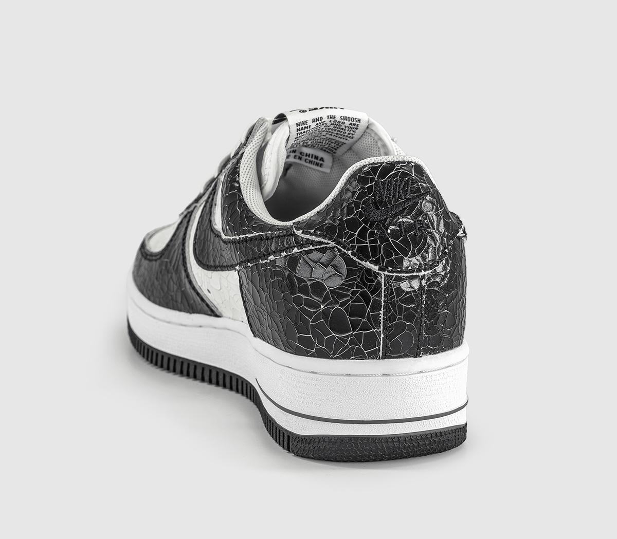 NikeAir Force 1 TrainersCracked Leather Black White
