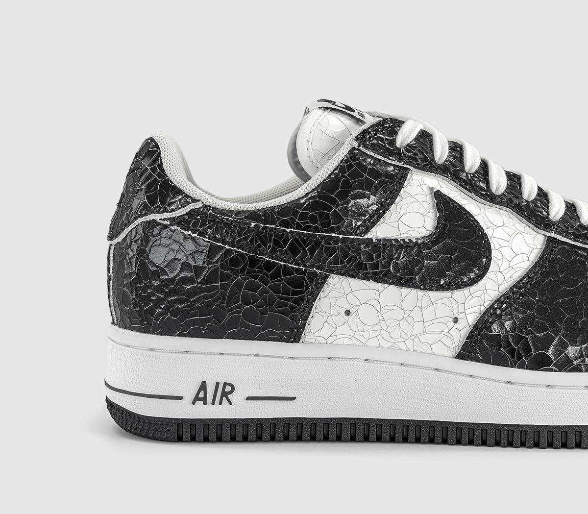 NikeAir Force 1 TrainersCracked Leather Black White