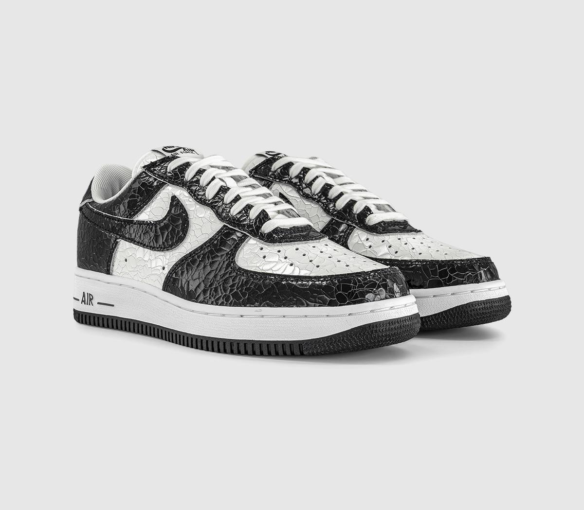 NikeAir Force 1 TrainersCracked Leather Black White