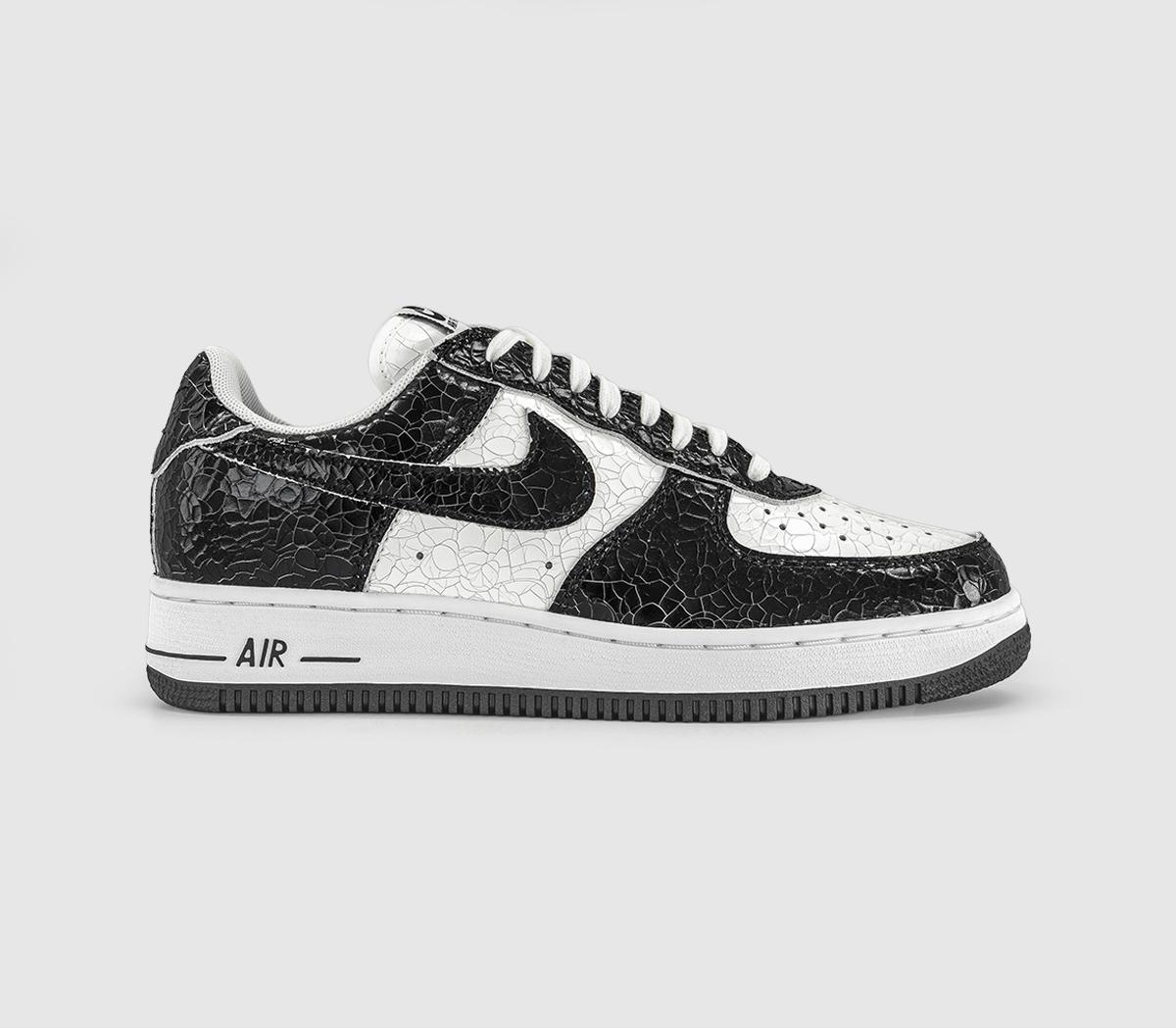 NikeAir Force 1 TrainersCracked Leather Black White
