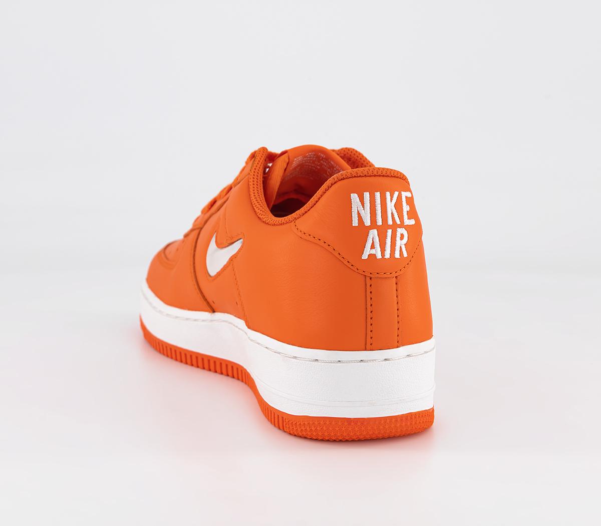 Nike Air Force 1 07 Trainers Safety Orange Summit White - Men's Trainers