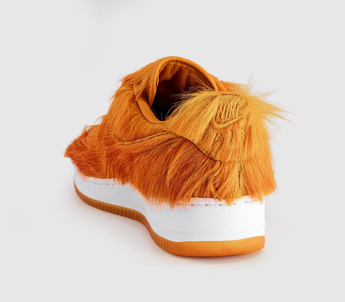 NikeAir Force 1 TrainersCampfire Orange Fur Sunset White