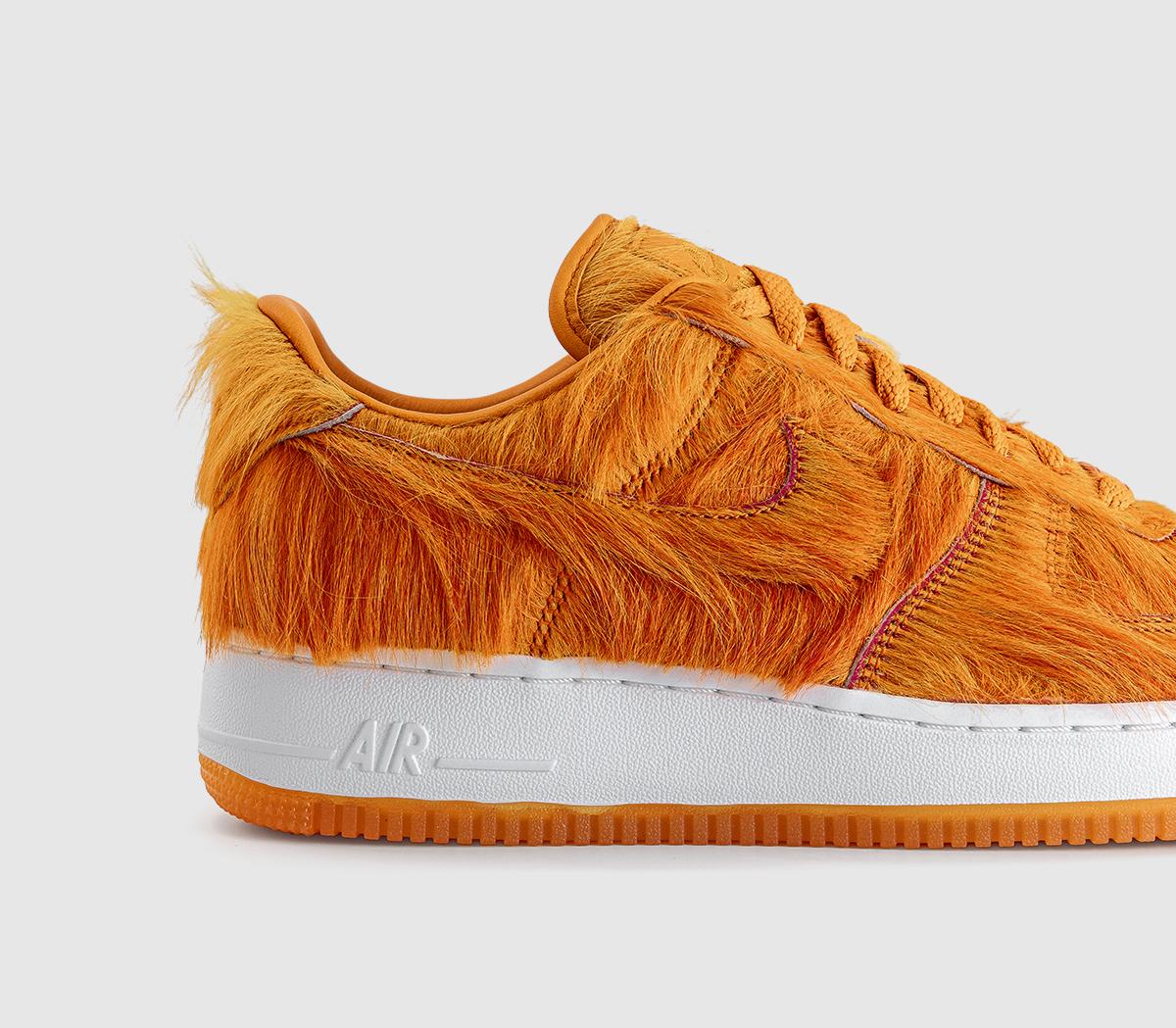 NikeAir Force 1 TrainersCampfire Orange Fur Sunset White