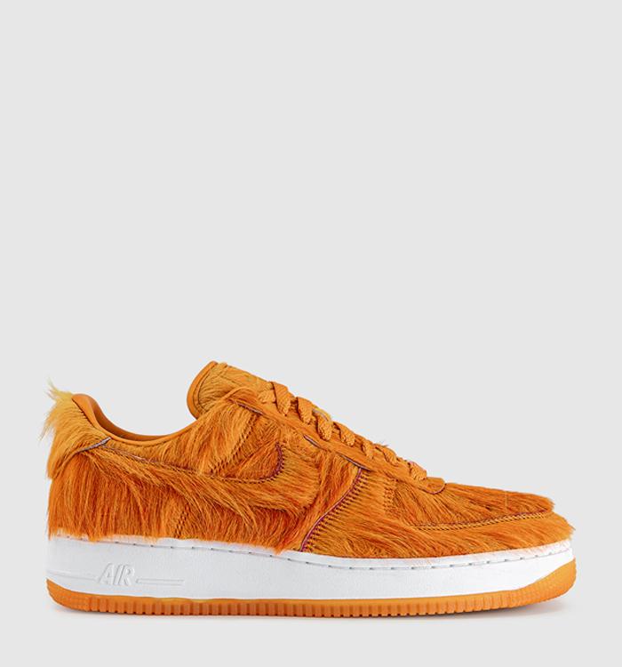 Nike Air Force 1 Trainers Campfire Orange Fur Sunset White