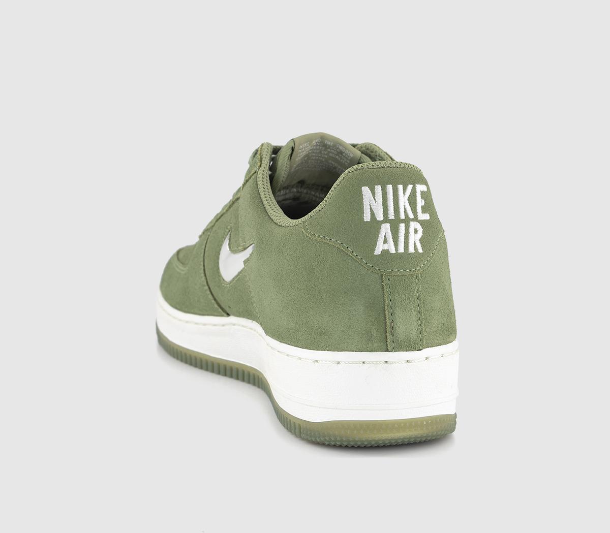 NikeAir Force 1 07 Trainers Oil Green Summit White