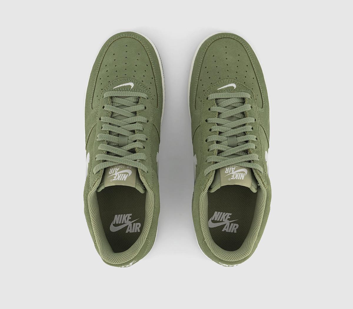 NikeAir Force 1 07 Trainers Oil Green Summit White