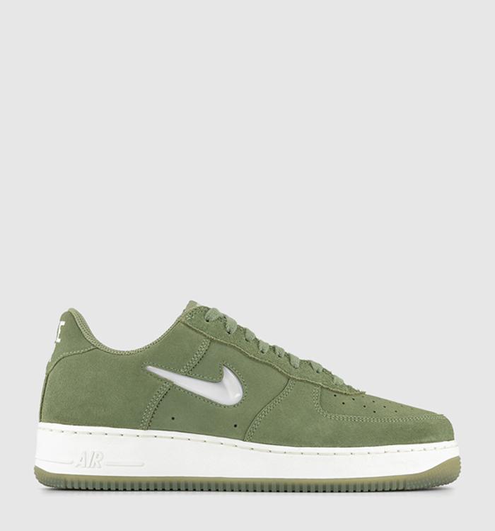 Nike Air Force 1 07 Trainers Oil Green Summit White