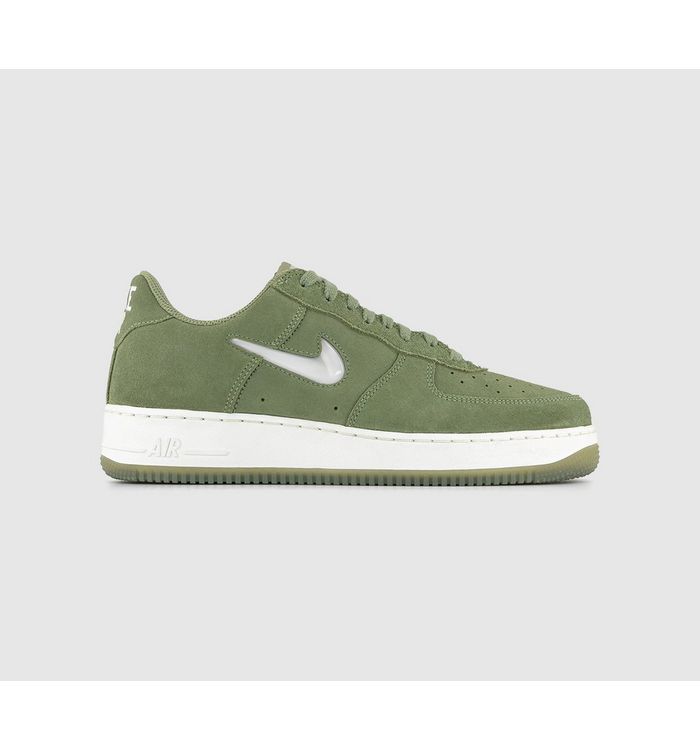 Nike Air Force 1 07 Trainers Oil Green Summit White