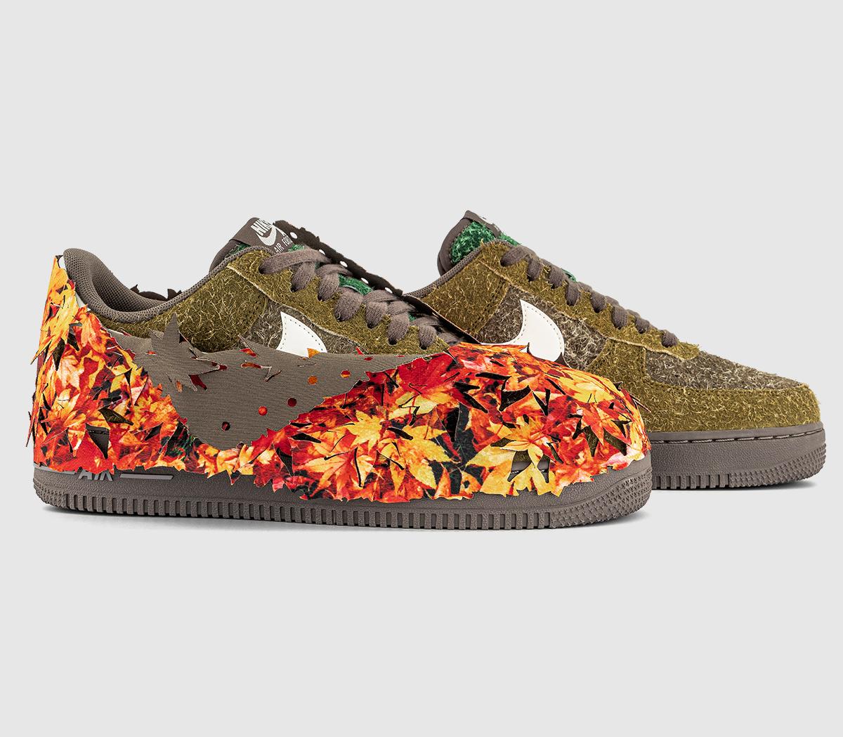 NikeAir Force 1 07 TrainersOlive Flak Sail Med Olive Fir Ironstone Mauve Grey