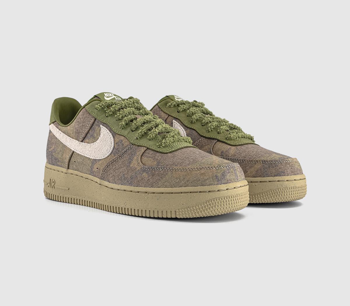 NikeAir Force 1 07 TrainersAsparagus Wheat Grass Aluminum Phantom Black Qs