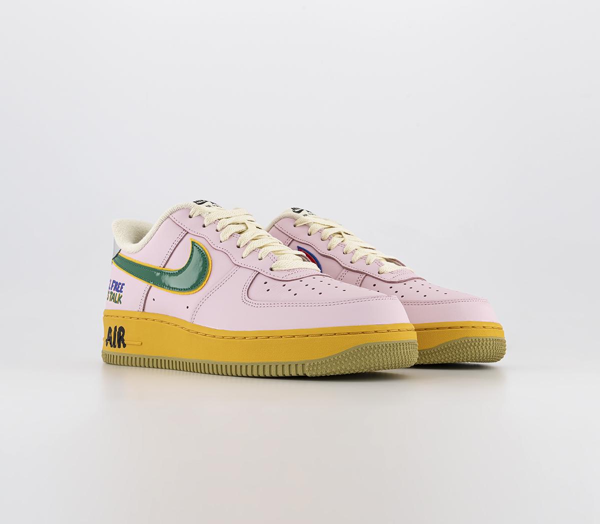 Nike Air Force 07 Trainers Pink Foam Hyper Royal Univ Red