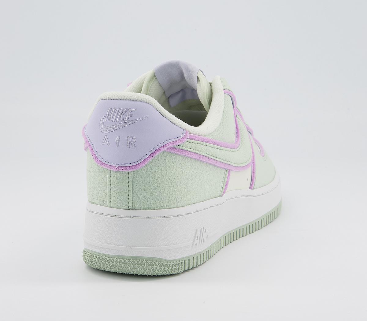 Nike Air Force 1 07 Trainers Nike Air Force 1 07 Trainers Sea Glass Seafoam Pur Violet Lining Gel