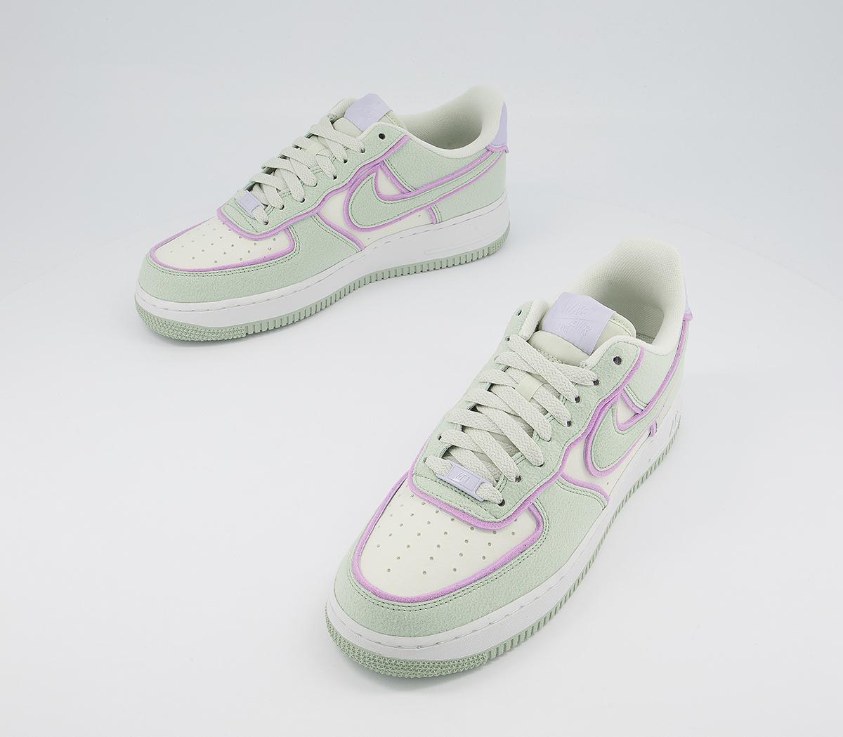 NikeAir Force 1 07 TrainersSea Glass Seafoam Pur Violet Lining Gel