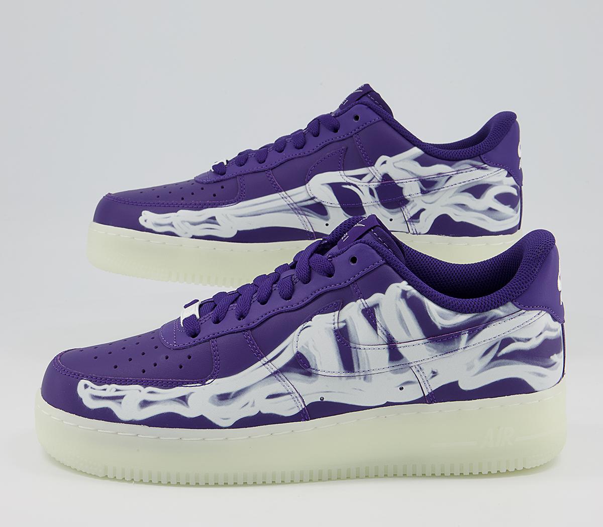 Nike Air Force 1 07 Trainers Nike Air Force 1 07 Trainers Skeleton Court Purple Court Purple White
