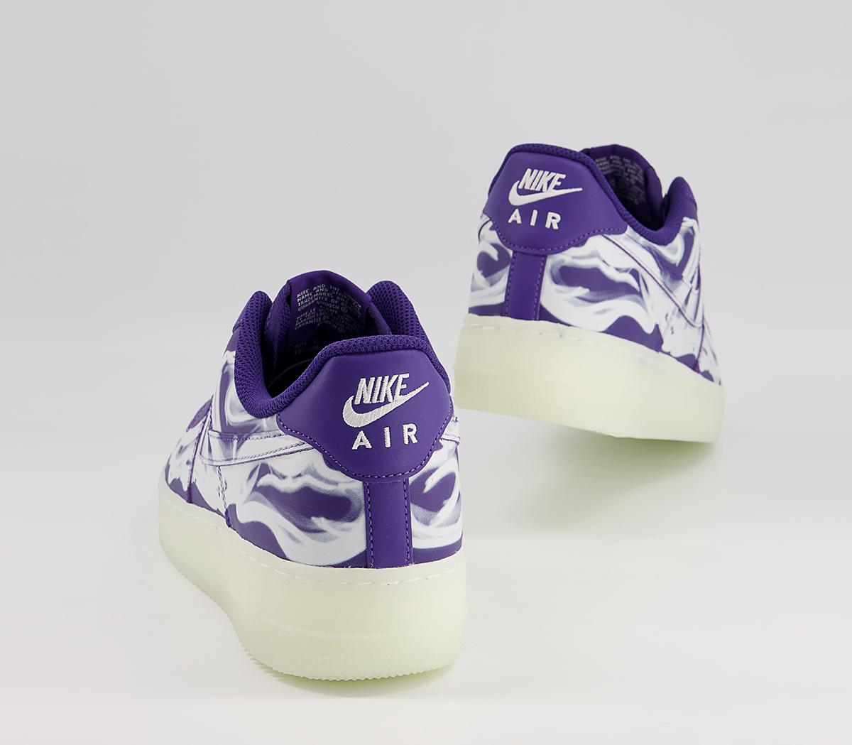 Nike Air Force 1 07 Trainers Nike Air Force 1 07 Trainers Skeleton Court Purple Court Purple White