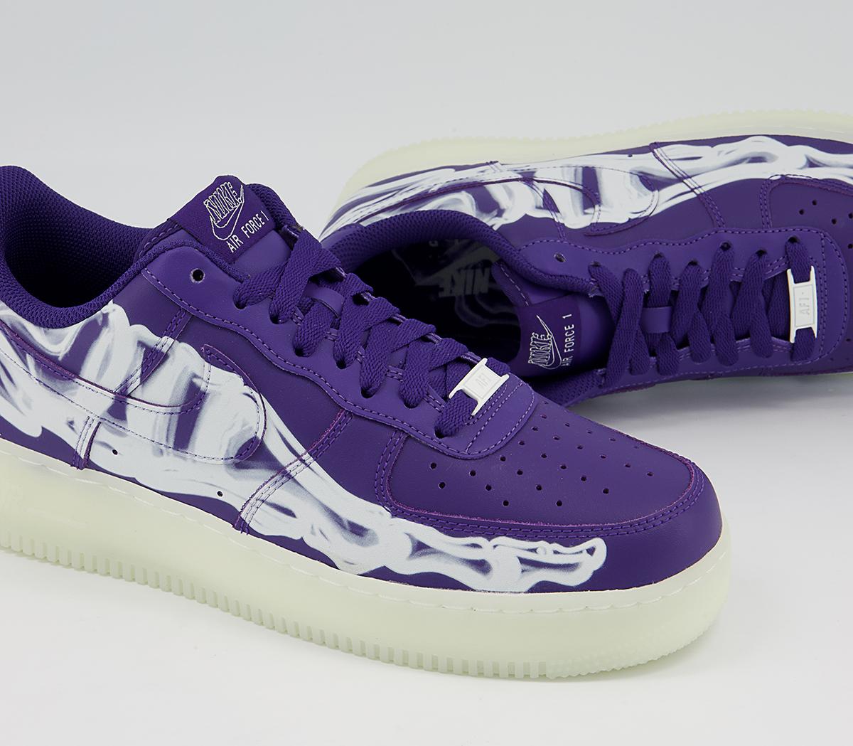 Nike Air Force 1 07 Trainers Nike Air Force 1 07 Trainers Skeleton Court Purple Court Purple White
