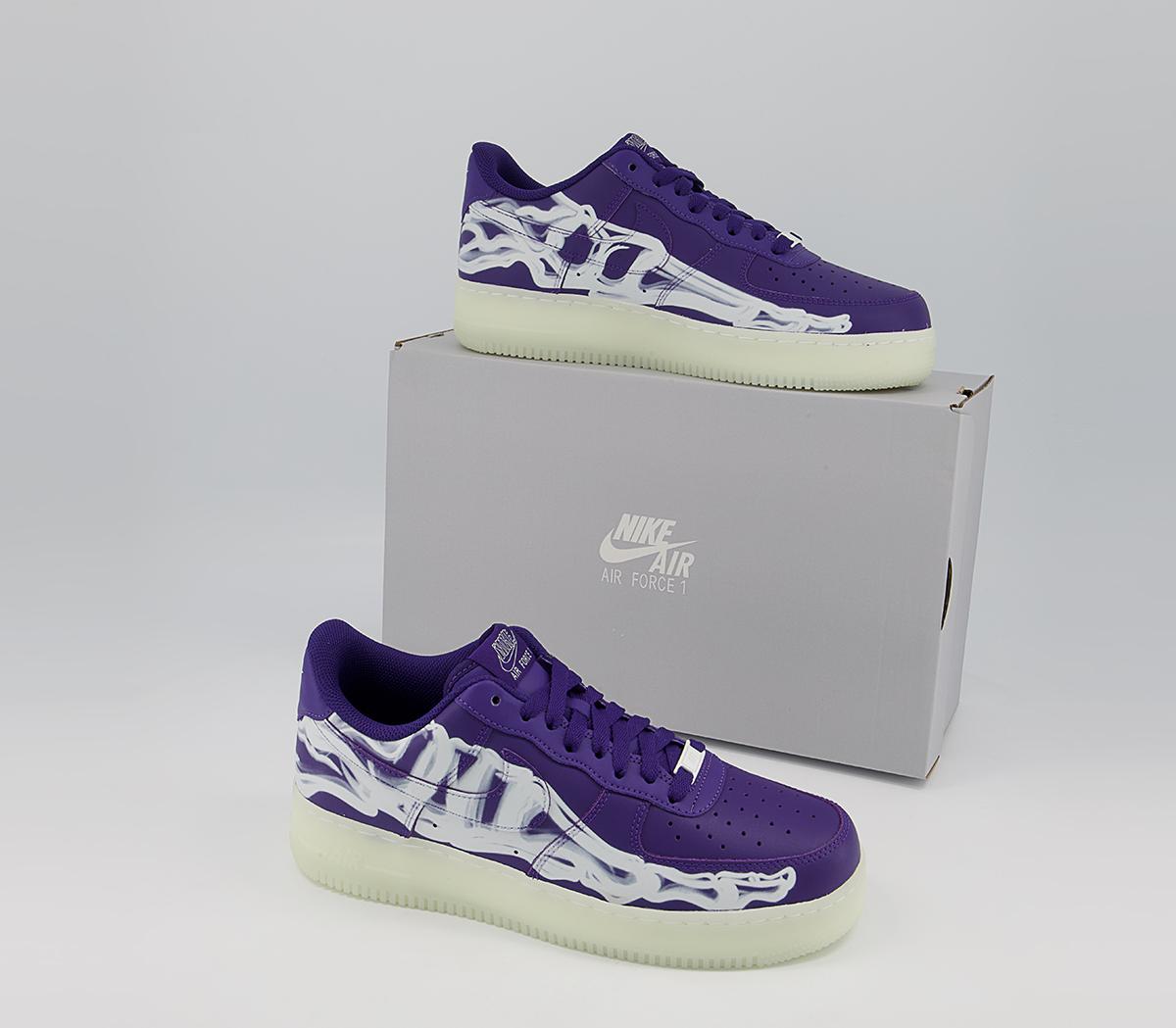 Nike Air Force 1 07 Trainers Nike Air Force 1 07 Trainers Skeleton Court Purple Court Purple White