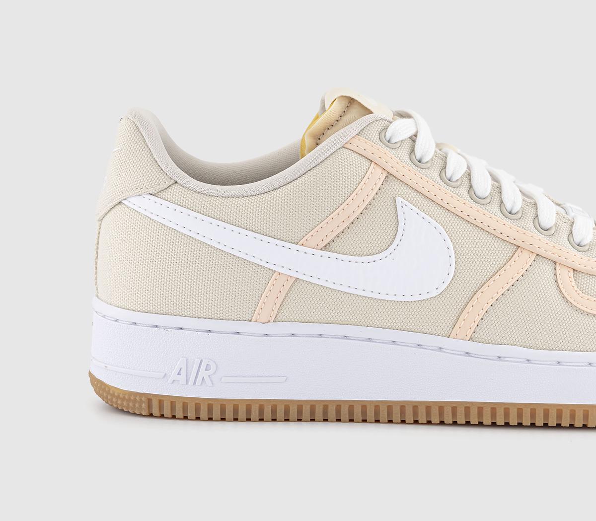 NikeAir Force 1 07 TrainersLight Cream White Crimson Tint Gum Light Brown