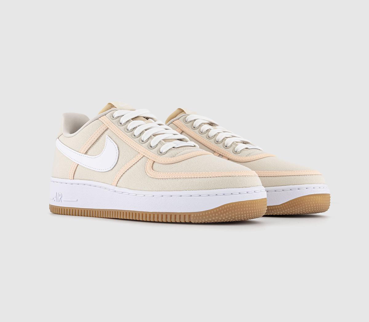 NikeAir Force 1 07 TrainersLight Cream White Crimson Tint Gum Light Brown