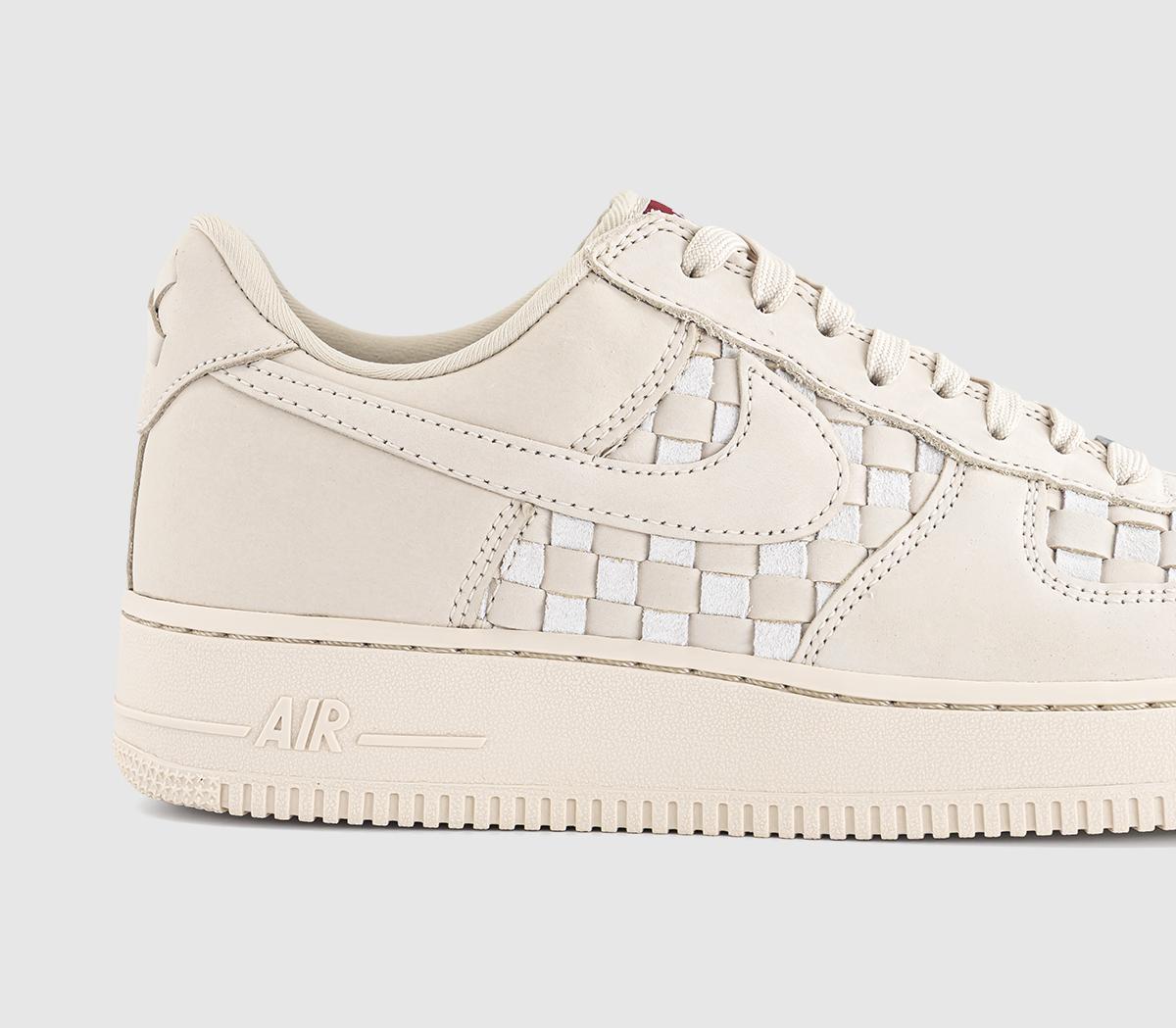 NikeAir Force 1 07 TrainersSanddrift Pale Ivory Sail Team Red