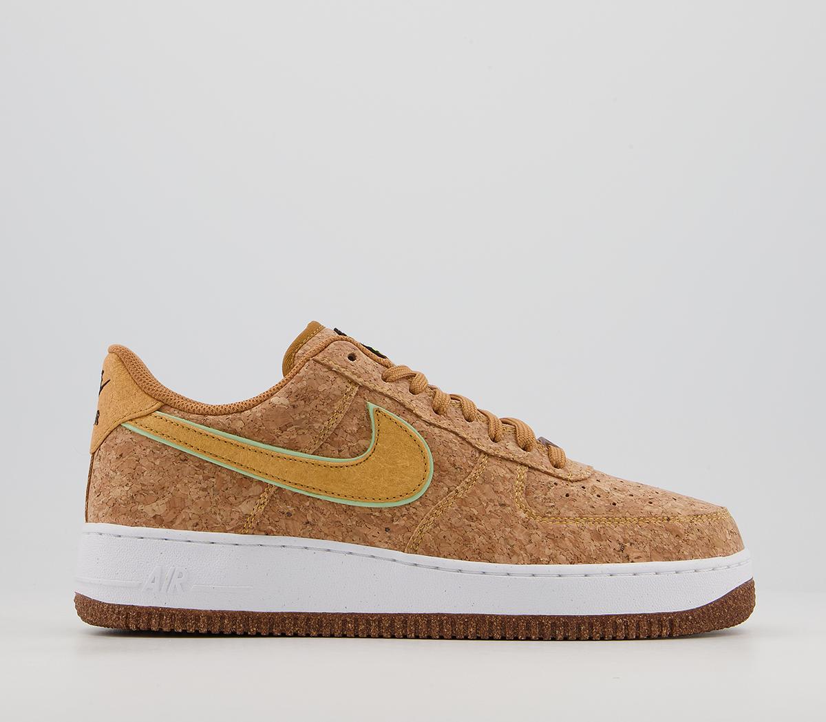 NikeAir Force 1 07 TrainersMulti Gold Flax Lime Glow White Black