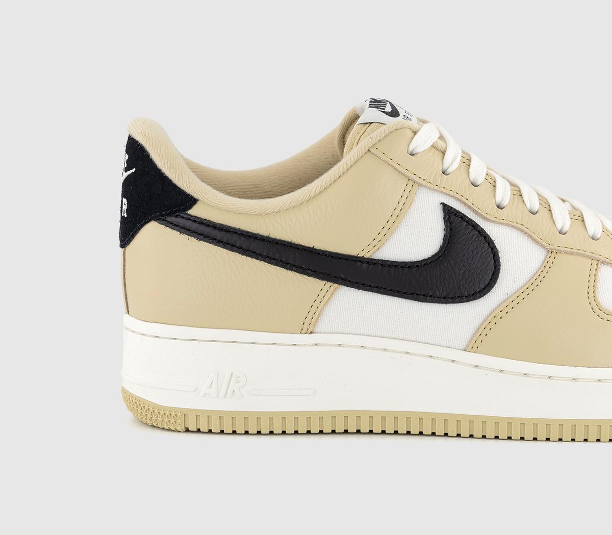 Nike Air Force 1 07 Trainers Team Gold Black Sail - Men's Trainers