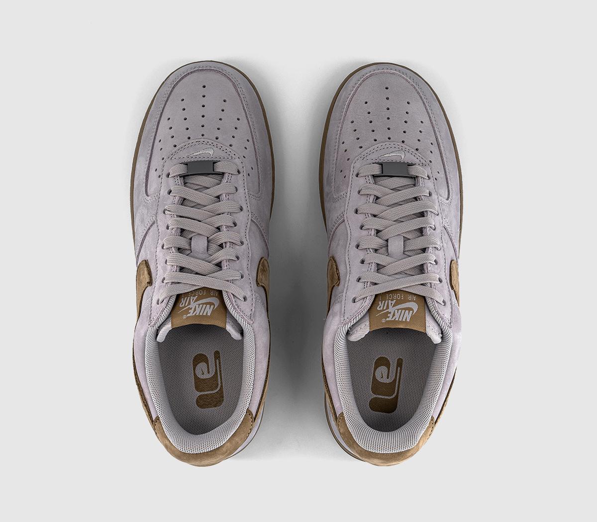 Nike Air Force 1 07 Trainers Silver Lilac Taupe Qs - Men's Trainers