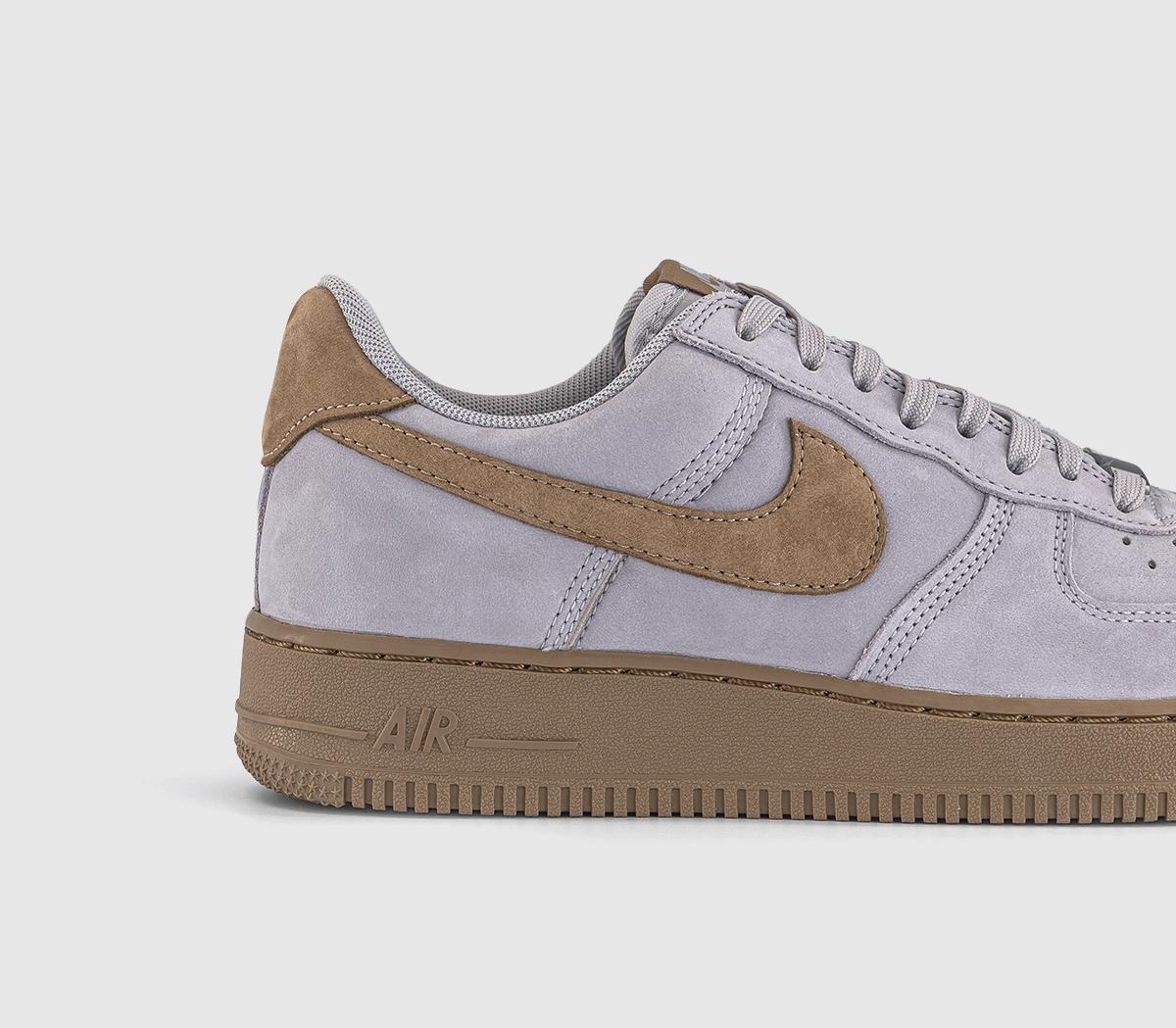 Nike Air Force 1 07 Trainers Silver Lilac Taupe Qs - Men's Trainers