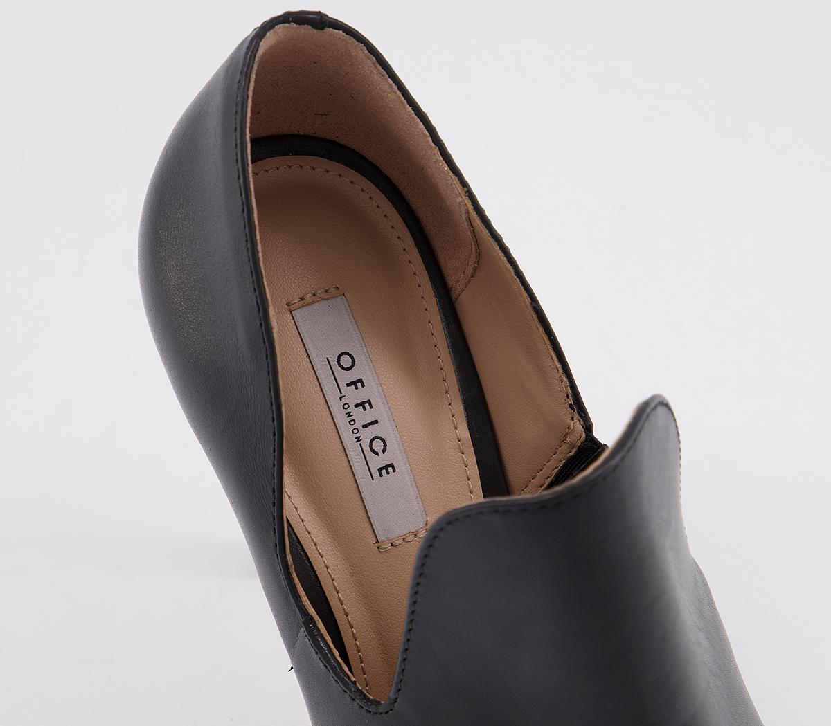 OFFICE Happen High Cut Shoe Boots Black Leather High Heels