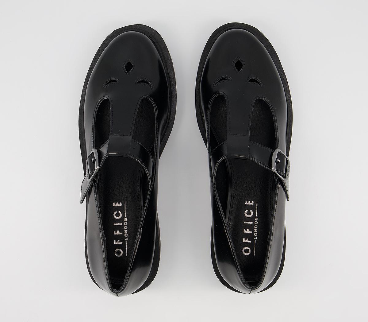 Office Frankly T-Bar Chunky Shoes Office Frankly T-Bar Chunky Shoes Shiny Black