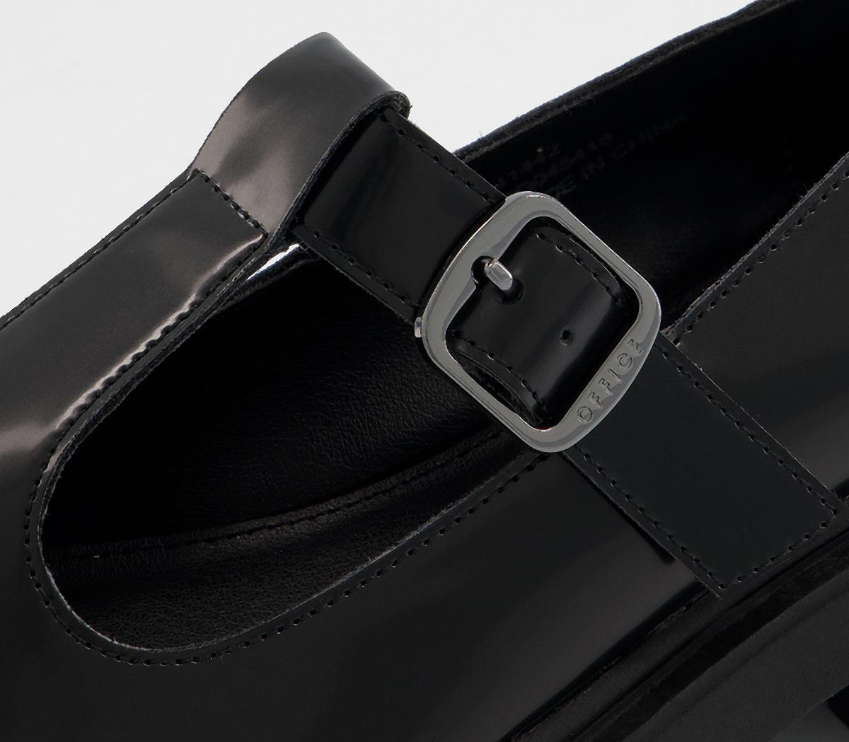 Office Frankly T-Bar Chunky Shoes Office Frankly T-Bar Chunky Shoes Shiny Black