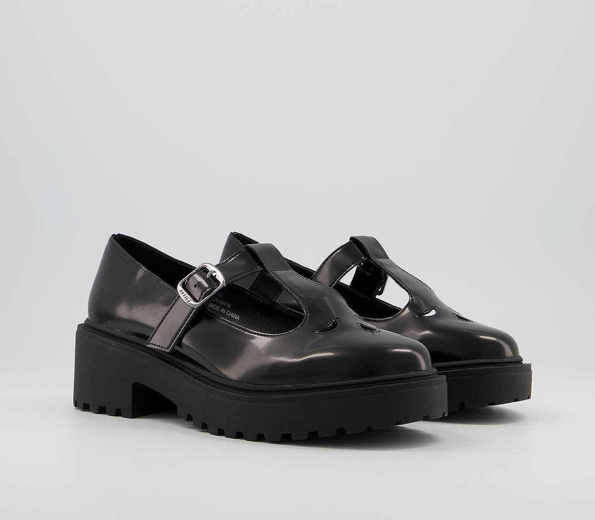 Office Frankly T-Bar Chunky Shoes Office Frankly T-Bar Chunky Shoes Shiny Black